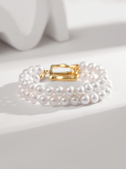 Double Strand Pearl Bracelet