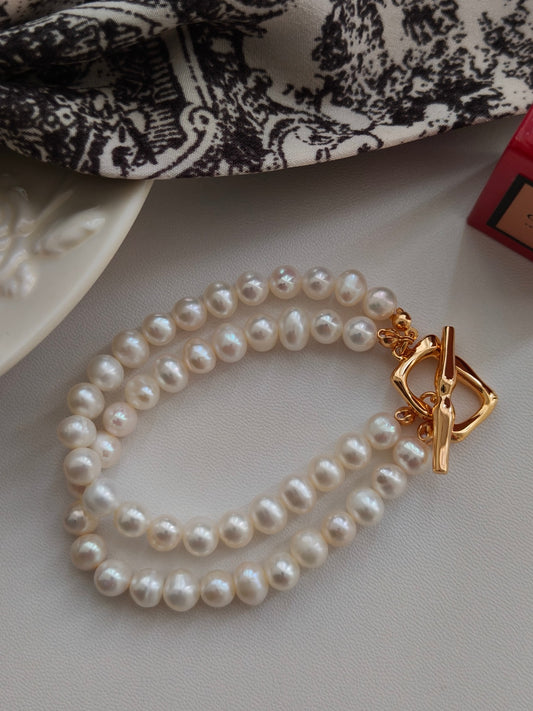 Double Strand Pearl Bracelet